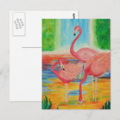 Carte Postale Joli Flamant rose (Devant / Derrière)