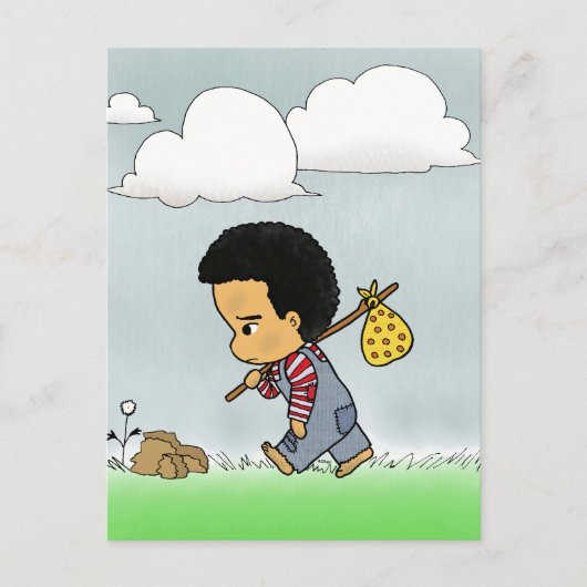 Carte Postale Joli garçon triste (Devant)