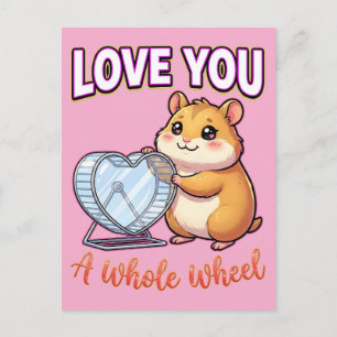 Carte Postale Joli hamster de la Saint-Valentin – Je t'aime tout