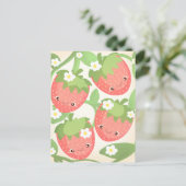 Carte Postale Joli jardin de fraises (Debout devant)