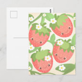 Carte Postale Joli jardin de fraises (Devant / Derrière)