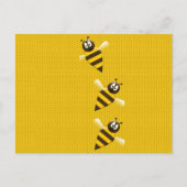 Carte Postale Joli Jaune Brown Abstrait Miel abeilles Motif (Devant)