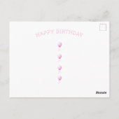 Carte Postale Joli Kitten Anniversaire Casquette Cake Ballons (Dos)