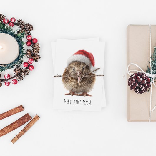 Carte Postale Joli Kiwi de Noël, coutume