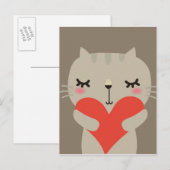 Carte Postale Joli lapin avec amour (Devant / Derrière)