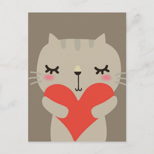 Carte Postale Joli lapin avec amour (Devant)