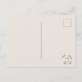 Carte Postale Joli Lapin Blanc Crème Sucrée Vous Manquant (Dos)