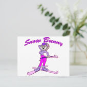 Carte Postale Joli Lapin De Neige (Debout devant)