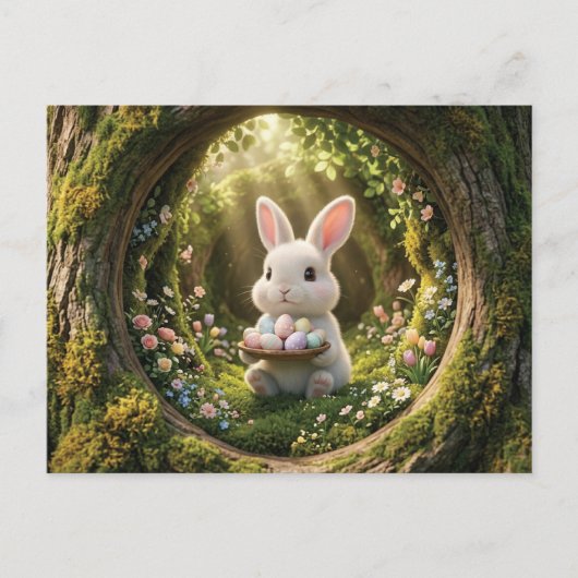 Carte Postale Joli lapin de Pâques (Devant)