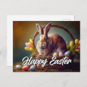 Carte Postale Joli lapin de Pâques (Devant / Derrière)