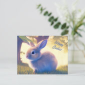 Carte Postale Joli lapin de Pâques, Joyeuses Pâques - personnali (Debout devant)