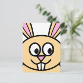 Carte Postale Joli Lapin Orange (Debout devant)