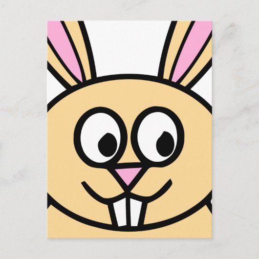 Carte Postale Joli Lapin Orange (Devant)