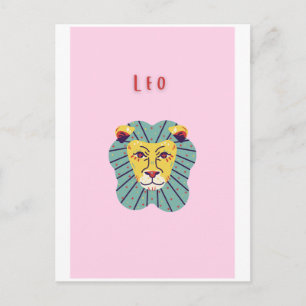 Carte Postale Joli Leo, zodiaque, impression signe du zodiaque