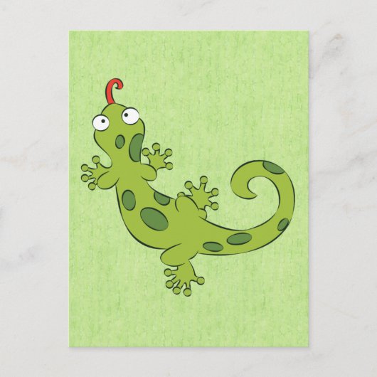 Carte Postale joli lézard caricaturé (Devant)