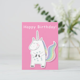 Carte Postale Joli Licorne - Anniversaire Filles