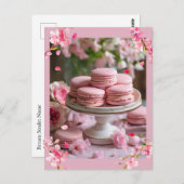 Carte Postale Joli Macaron rose (Devant / Derrière)