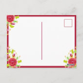 Carte Postale Joli Merci à fleurs (Dos)