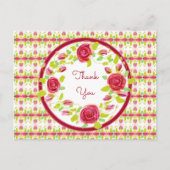 Carte Postale Joli Merci à fleurs (Devant)