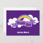 Carte Postale Joli Merci Arc-en-ciel Violet Personnalisé (Devant / Derrière)
