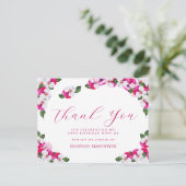 Carte Postale Joli Merci Fleurs Rose et Blanc pour les 60 ans (Debout devant)