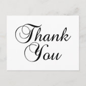 Carte Postale Joli Merci noir et blanc Script (Devant)