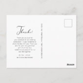 Carte Postale Joli Merci Script Mariage photo (Dos)