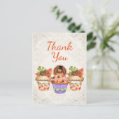 Carte Postale Joli Merci Thanksgiving Cupcakes (Debout devant)