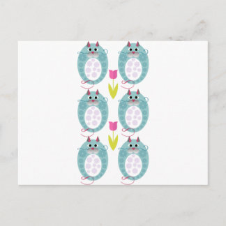 Carte Postale Joli modèle de poupée de chat appelé Babushkat