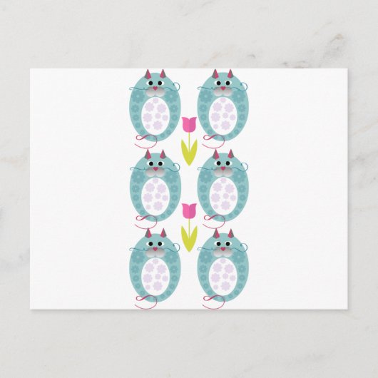 Carte Postale Joli modèle de poupée de chat appelé Babushkat (Devant)