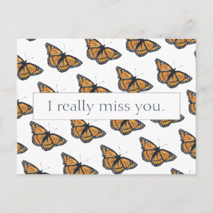 Carte Postale Joli Monarque Papillon Motif Manquant Vous
