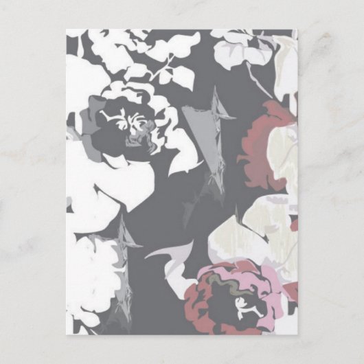 Carte Postale Joli motif rose (Devant)