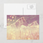 Carte Postale Joli Mustang Wild Gold Sparkles Horse (Devant / Derrière)