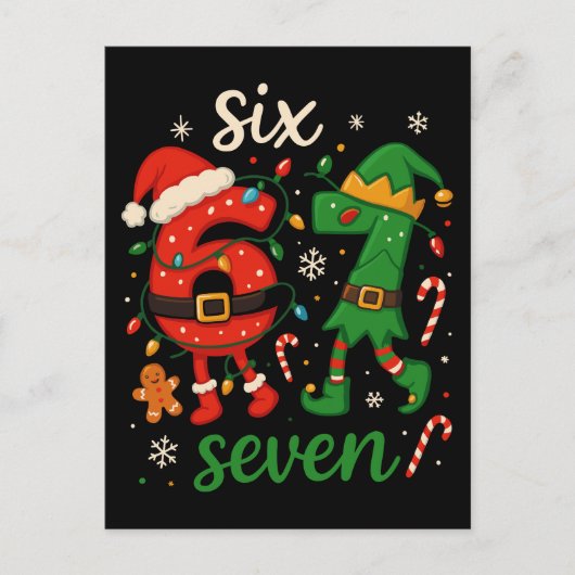 Carte Postale Joli Noël Six Sept Mème (Devant)