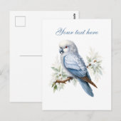 Carte Postale Joli oiseau d'hiver saisonnier ajouter du texte (Devant / Derrière)