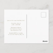 Carte Postale Joli ours en aquarelle pour anniversaire toutes ag (Dos)