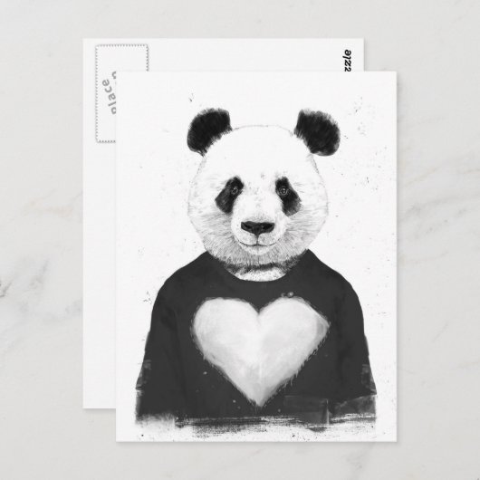 Carte Postale Joli panda (Devant / Derrière)