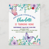 Carte Postale Joli papillon pois floral Fleur Anniversaire  (Devant)