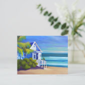 Carte Postale Joli paradis tropical bleu | Bonjour (Debout devant)