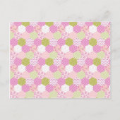 Carte Postale Joli Pastel Rose Vert Patchwork Design Quilt (Devant)