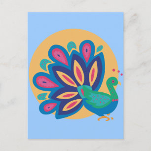 Carte Postale Joli Peacock One