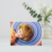 Carte Postale Joli Penny Brite avec cercles (Debout devant)
