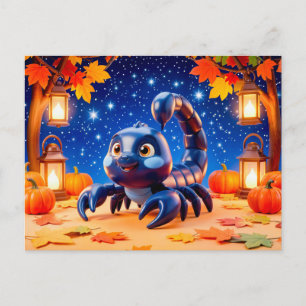 Carte Postale Joli personnage 3D du zodiaque Scorpion