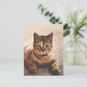 Carte Postale Joli Petit Tabby Chat Kitten Kitty Animal (Debout devant)