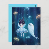 Carte Postale Joli phoque bébé (Devant / Derrière)