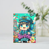 Carte Postale Joli Pilote Garçon Anniversaire (Debout devant)