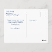 Carte Postale Joli Pink Winter Wonderland Noël (Dos)