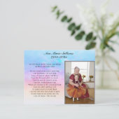 Carte Postale Joli poème mémorial avec photo  (Debout devant)