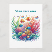 Carte Postale Joli poisson de mer de plage ajouter du texte (Devant)
