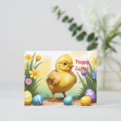 Carte Postale Joli poussin de Pâques 1, Pâques (Debout devant)